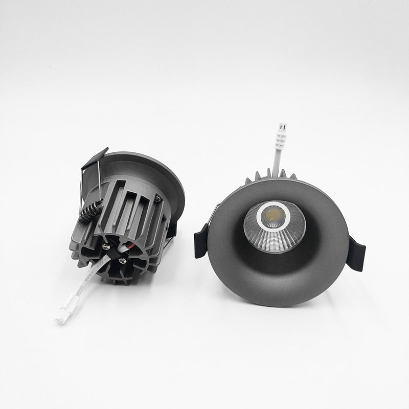 Dimmable Narrow Border Anti-glare Recessed COB LED Downlights AC85-265V 7W 10W 12W 15W LED Ceiling Lamps Hotel Villa Lighting