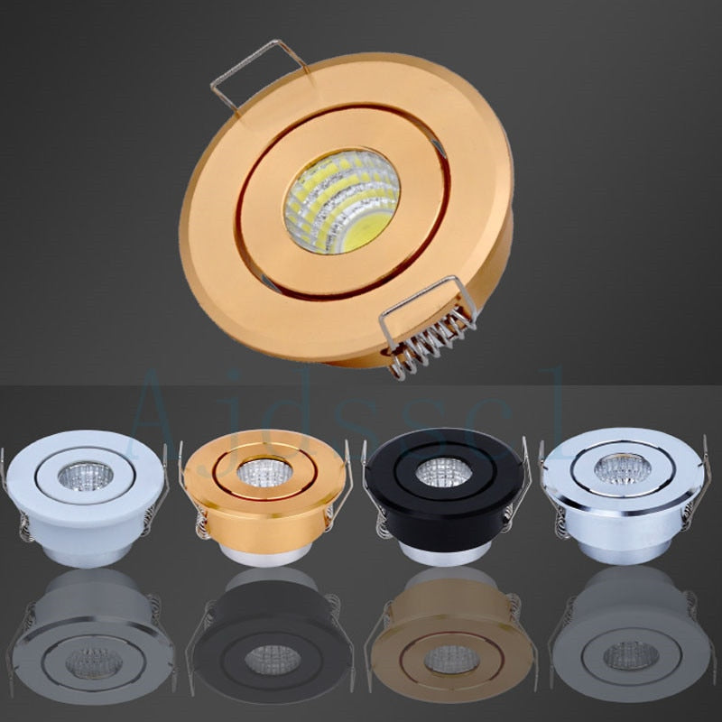 LED Downlight Dimmable COB Mini Led Spot 5W AC 85-265V LED Downlight Satin Nickel Miniature Indoor Outdoor Ceiling Spot