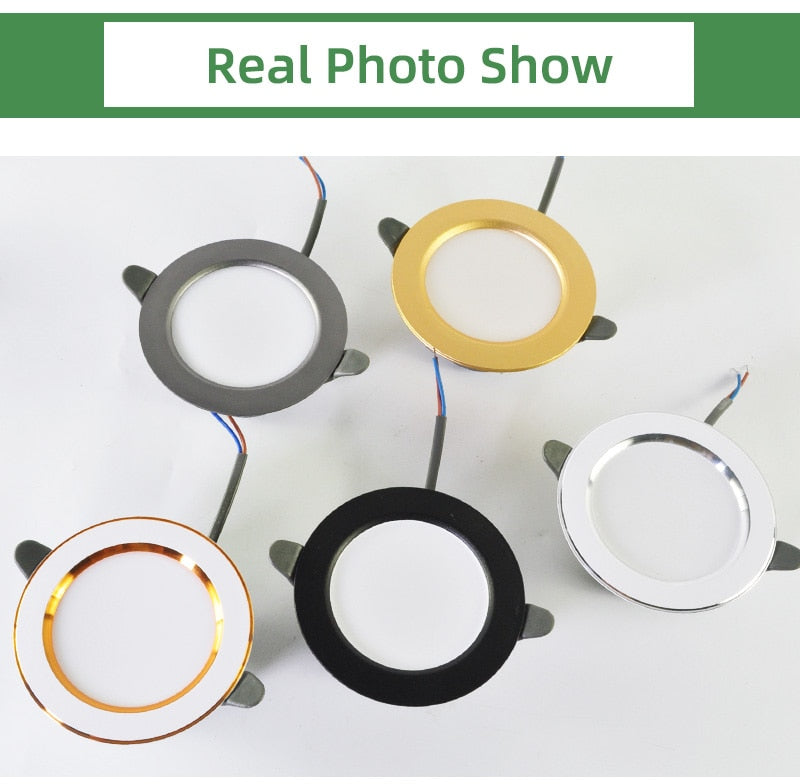 Kaguyahime 10pcs Downlight 5w 3w LED Spot Light 3000k 4500K 6000K Indoor Recessed Lamp AC 220V LED Spotlight Gold Silver Surface