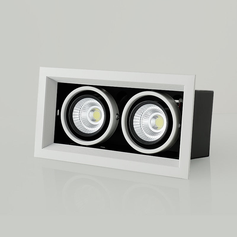 Square Dimmable Recessed COB LED Downlights 10W 20W 30W LED Ceiling Lamps AC85-265V LED Ceiling Spot Lights Indoor Lighting