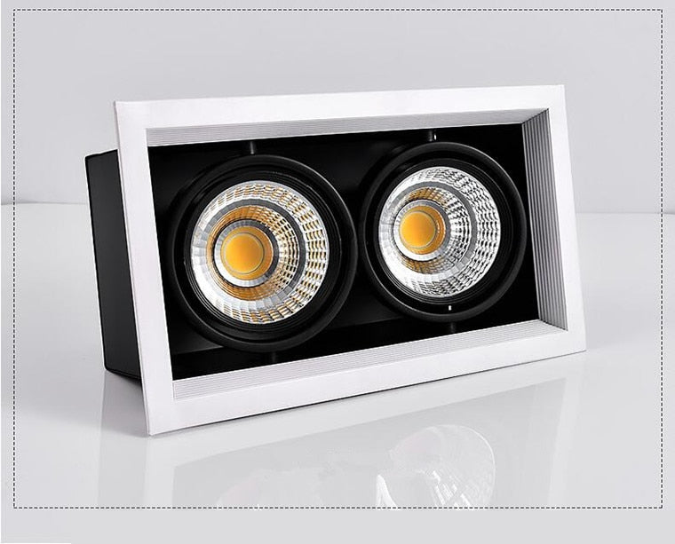 Square Dimmable Recessed COB LED Downlights 10W 20W 30W LED Ceiling Lamps AC85-265V LED Ceiling Spot Lights Indoor Lighting