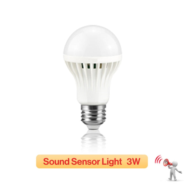 AC 85-265V Smart Sound/ PIR Motion Sensor Bombillas LED Bulb E27 3W 5W 7W 9W 12W Induction lamp Stair Hallway light