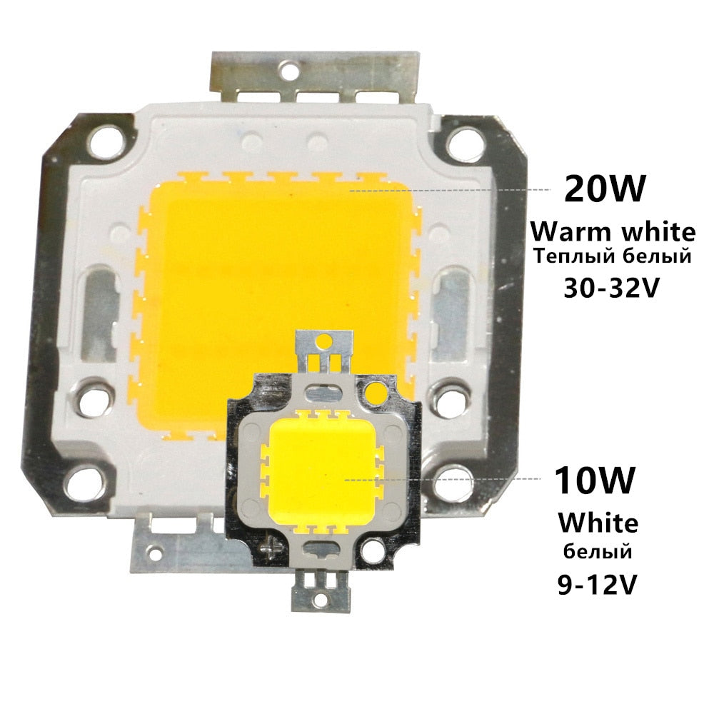 LED 10/20/30/50/70/100W DC 12V 36V COB module LED Chip Diodes Lamp Bulb for outdoor focus Spotlight Garden Integrated Light Beads