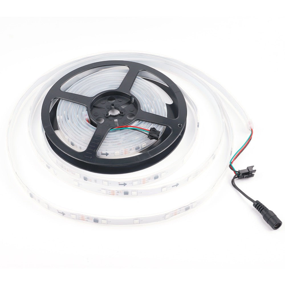Led Strip Light DC12V 6803IC 5m RGB Dream Color IP67 Waterproof Flexible Light 5050SMD 150LED + RF Remote Controller