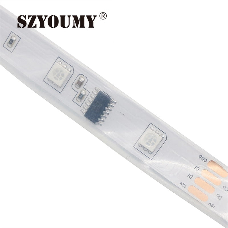 SZYSOUMY RGB dream magic 5050 SMD led strip DC12V 6803 IC IP67 Tube LED Strip 150LED flexible light+133 Program RF controller