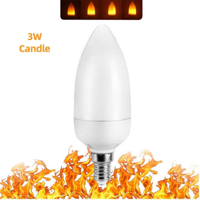 LED E27 Flame Bulb Fire E14 lamp Corn Bulb Flickering LED Light Dynamic Flame Effect 3W 5W 7W 9W 110V-220v for Home Lighting