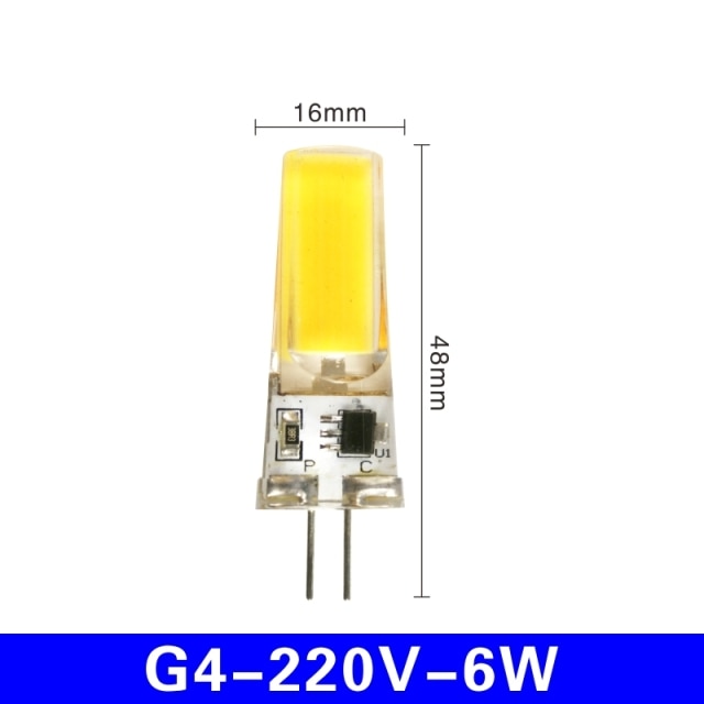 LED G4 G9 E14 3W 6W 10pcs/lot Light Bulb AC/DC 12V 220V LED Lamp COB Spotlight Chandelier Lighting Replace 30W 60W Halogen Lamps
