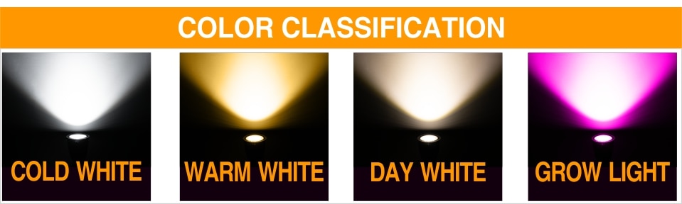 LED Bulb Full Spectrum Spotlight 6 PCS GU10 MR16 E27 E14 Day Cold Warm White Grow Light 220V 240V COB Chip For Downlight Lampara