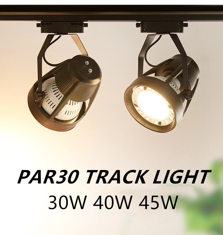 LED E27 PAR30 Spot Lamp 110V 220V 25W 35w 45w 50w Par Light Bulb Downlight Track Lighting For Kitchen Clothes Shop