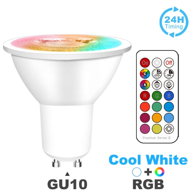 Spot LED Ceiling Lamp Recessed Round Light Smart Indoor Lighting Luminaire RGB Color Dimmable Remote Control Downlight 110V 220V