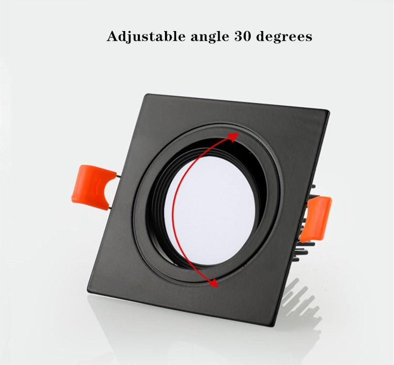 Square Bright Recessed white black LED Dimmable Downlight COB 7W 9W 12W 14W 18W 24W LED Spot light Ceiling Lamp AC85-265V