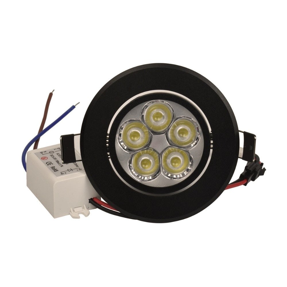 LED 9W 12W 15W black downlights led Spot Light dimmable 110V 220V