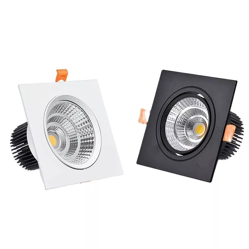 Dimmable LED COB Spotlight Ceiling lamp AC85-265V 7W 9W 12W 2X7W 2X9W 2X12W Aluminum recessed downlights Led Spot Light