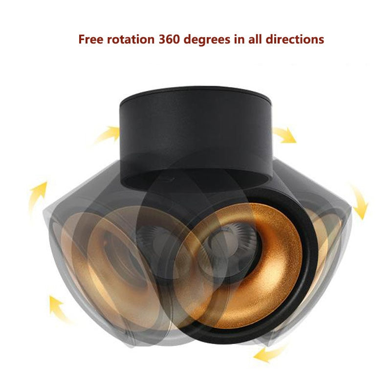 LED downlight ceiling spot light indoor lighting, 7W, 12W, 15W, suitable for kitchen, living room, bathroom surface mounted