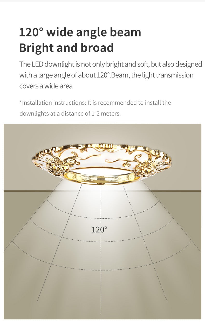 Spot LED Encastrable Led Downlights AC 220v Ceiling Light Three-Color 3w 5W Recessed Round Led Panel Light Indoor Lighting