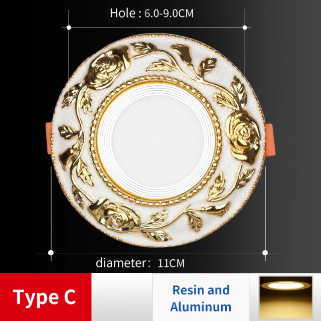 Spot LED Encastrable Led Downlights AC 220v Ceiling Light Three-Color 3w 5W Recessed Round Led Panel Light Indoor Lighting