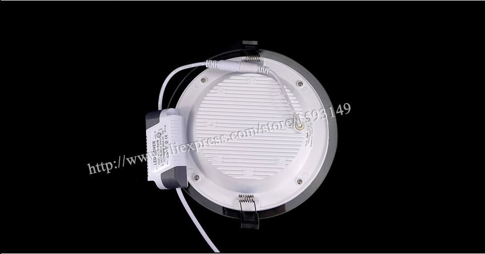 Dimmable LED Panel Light Round Glass Panel Downlight 6W 12W 18W Ceiling Recessed Lights SMD 5630 LED Panel Lamps AC85-265V
