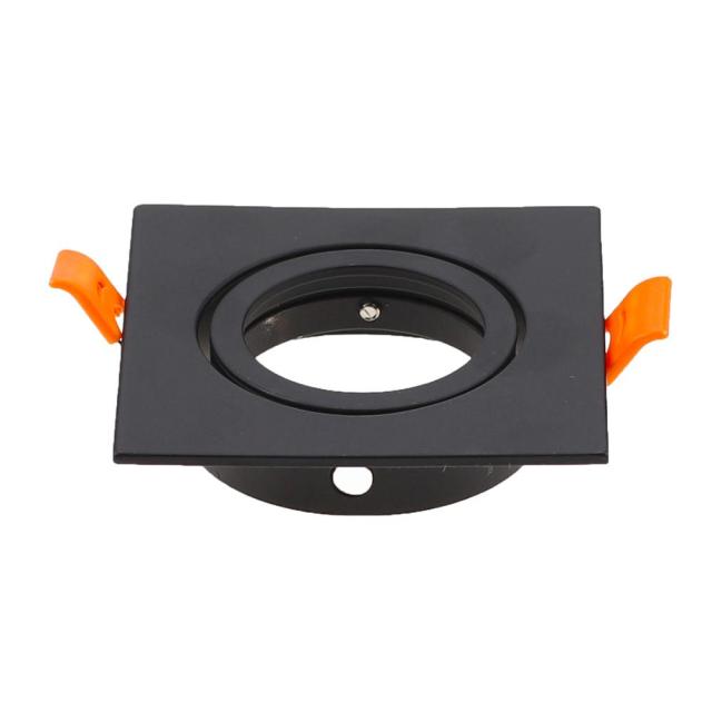 Black Round 2pcs Adjustable Surface Mounted MR16 GU10 Frame Downlight Housing Lamp Housing Fixture Downlight