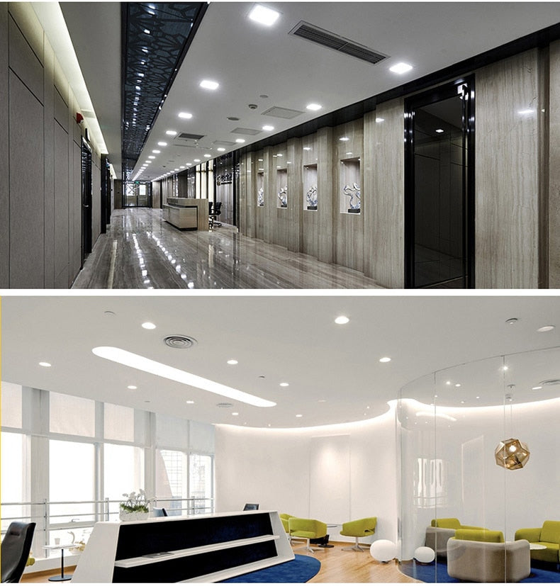 Dimmable LED COB Spotlight Ceiling lamp AC85-265V 5w 7w 9w 12w 15w Aluminum recessed downlight round led panel light Indoor lighting