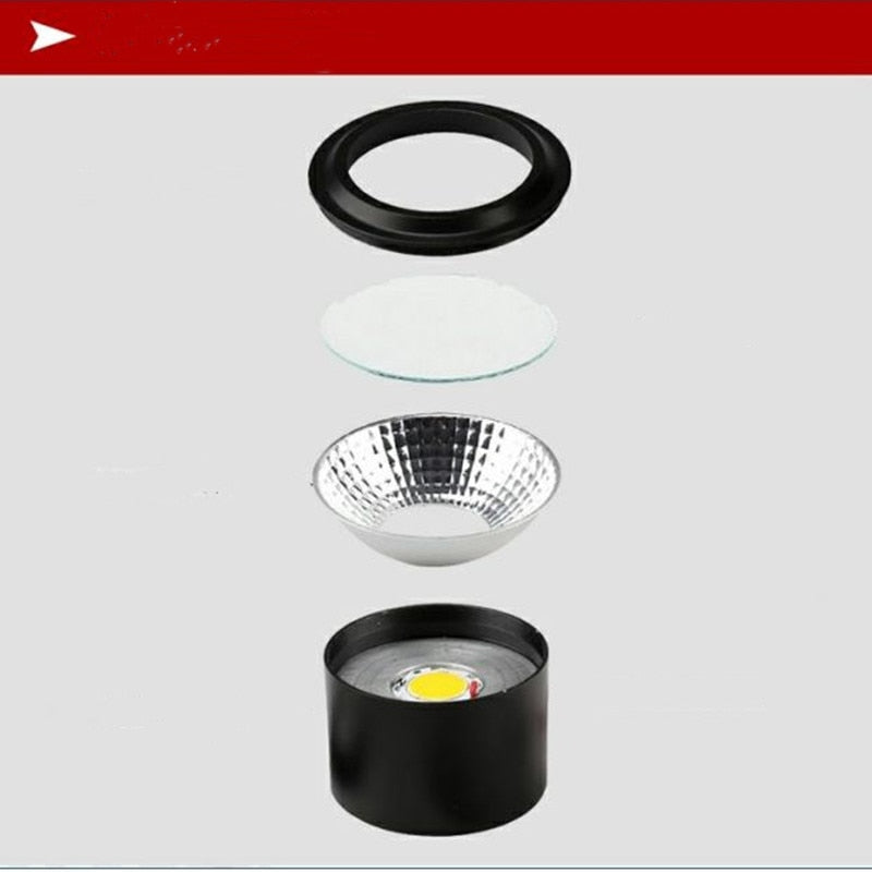 Dimmable AC85-265V High Quality Surface Mounted LED COB Downlight 7w 9w 12w 15w 18w Ceiling Light Spotlight Downlight Indoor