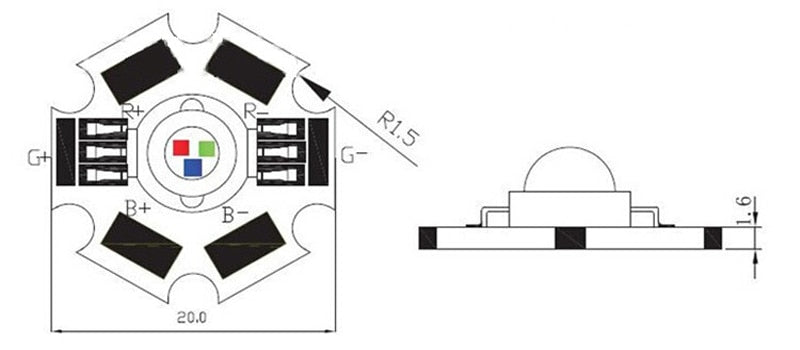 Real Full Watt 1W 3W High Power LED Lamp Bulb Diodes 10-100Pcs SMD 2.0-3.6V RGB LED For Spotlight Downlight DIY Beads