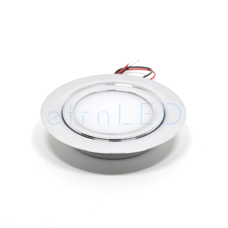 etrnLED Waterproof Spotlight Ultra Thin Recessed Led Downlight 12V 3W IP65 Cabinet Closet Bathroom Veranda Sauna Light Ceiling