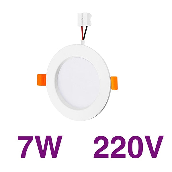 Ultra Thin Led Downlight Lamp Ceiling Spot Light 6Pcs 3W 5W 7W 9W 12W 15W 18W SMD 220V Recessed Downlight Slim Round Panel Light