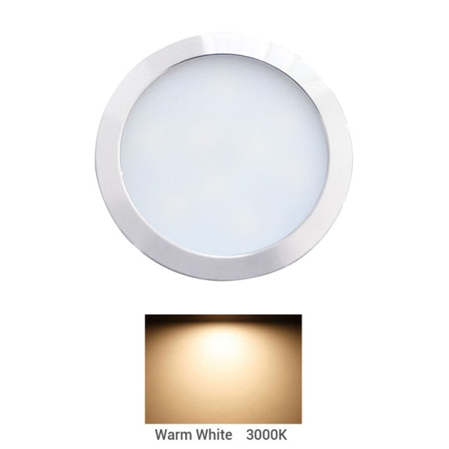 LED DownLight DC12v 3W Under Cabinet Wardrobe Showcase Lamp with Wire 3M back glue or screw installation Kitchen Dome Light