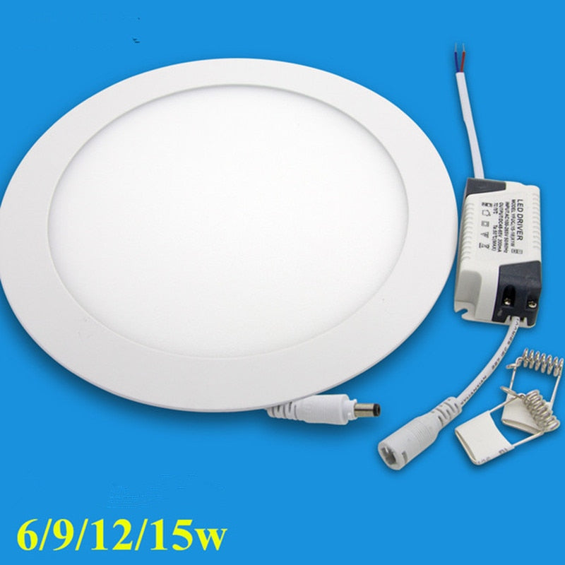 Ultra thin Design 3W 4W 6W 9W 12W 15W 18W LED Ceiling Recessed Grid Downlight / Slim Round And Square Flat Panel Light