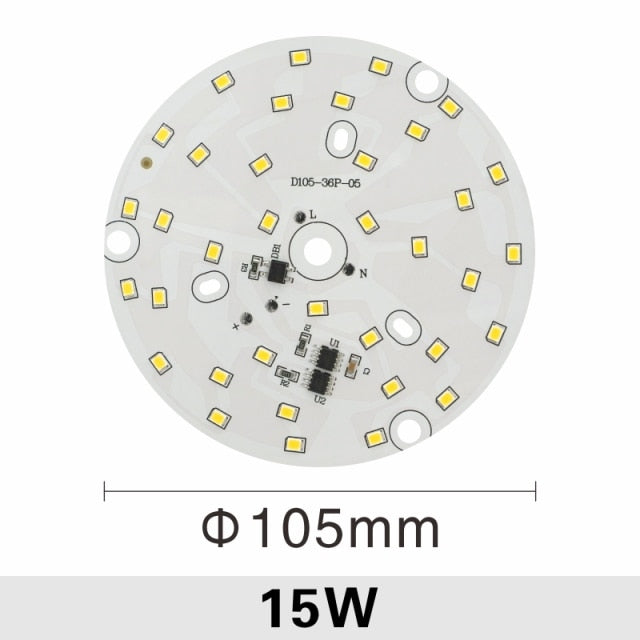 LED Chip for Downlight 10 PCS 3W 5W 7W 9W 12W 15W 18W SMD 2835 Round Light Beads AC 220V-240V Downlight Chip Lighting Spotlight