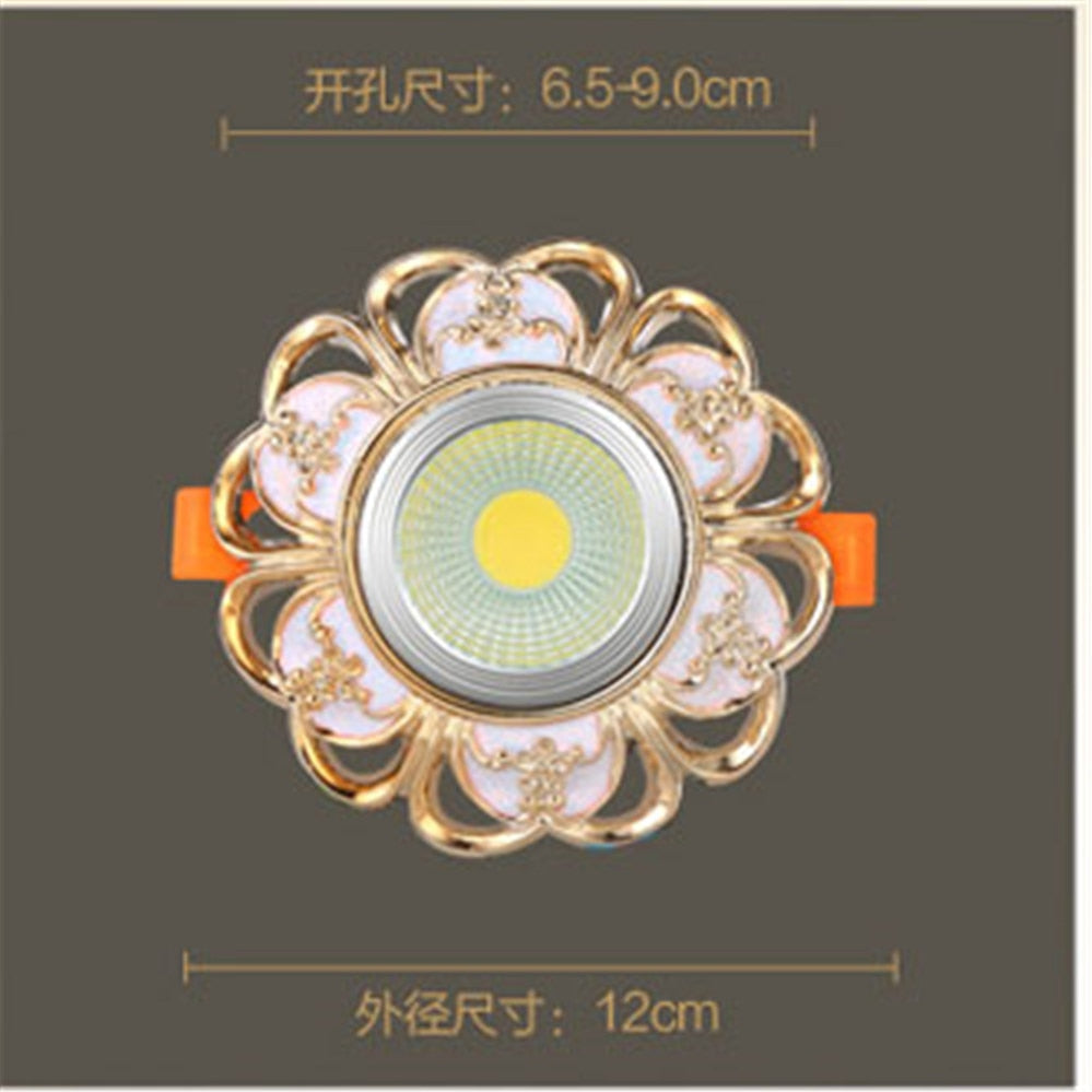 European Style Resin Garland Led Ceiling Lamp Led Recessed Spot Down Lights Indoor Living Room Lighting Fixture Home Decoration