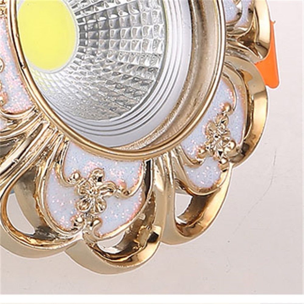 European Style Resin Garland Led Ceiling Lamp Led Recessed Spot Down Lights Indoor Living Room Lighting Fixture Home Decoration