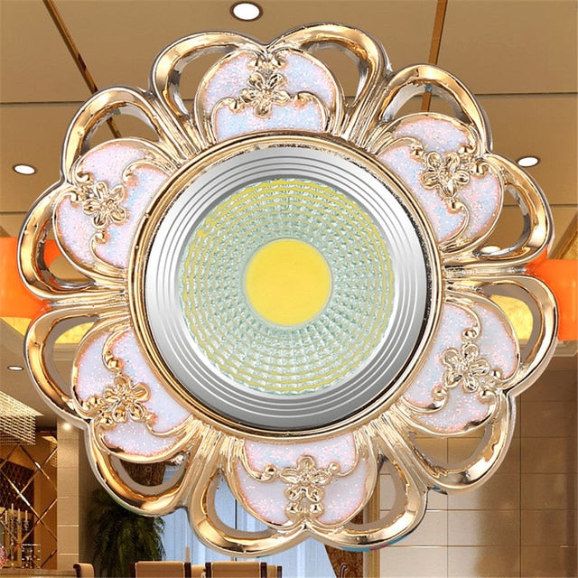 European Style Resin Garland Led Ceiling Lamp Led Recessed Spot Down Lights Indoor Living Room Lighting Fixture Home Decoration