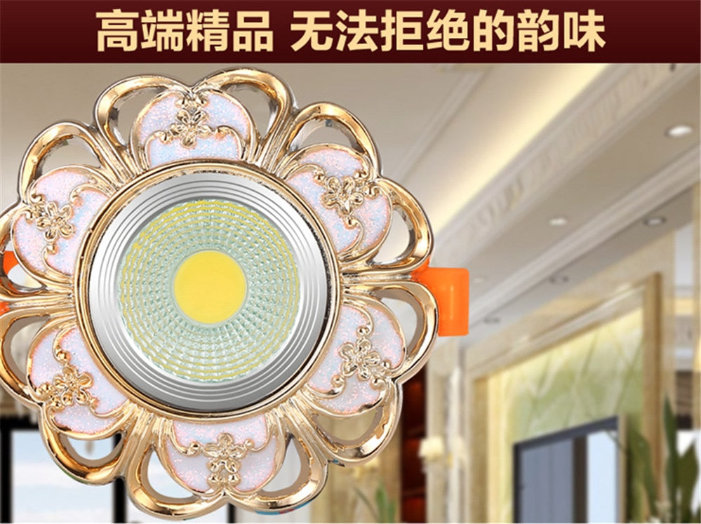 European Style Resin Garland Led Ceiling Lamp Led Recessed Spot Down Lights Indoor Living Room Lighting Fixture Home Decoration