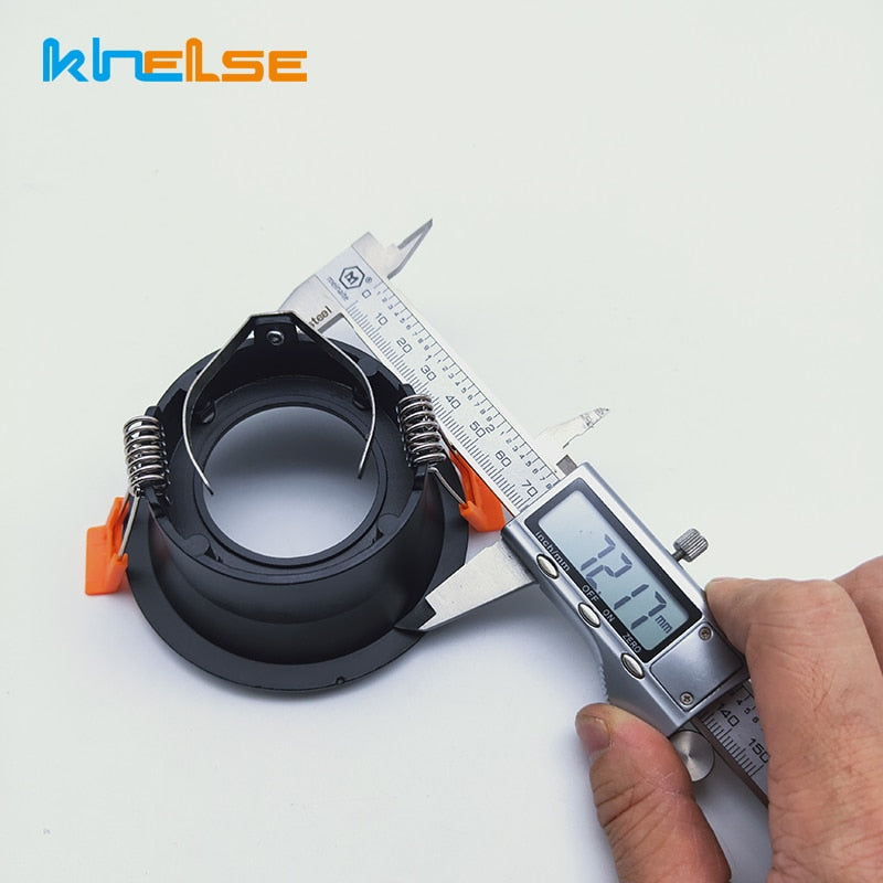 Round GU10 Recessed Downlight Replacement Kit Black MR16 Fitting Mounting Ceiling Spot Lights Frame GU5.3 Lamp Socket Holder