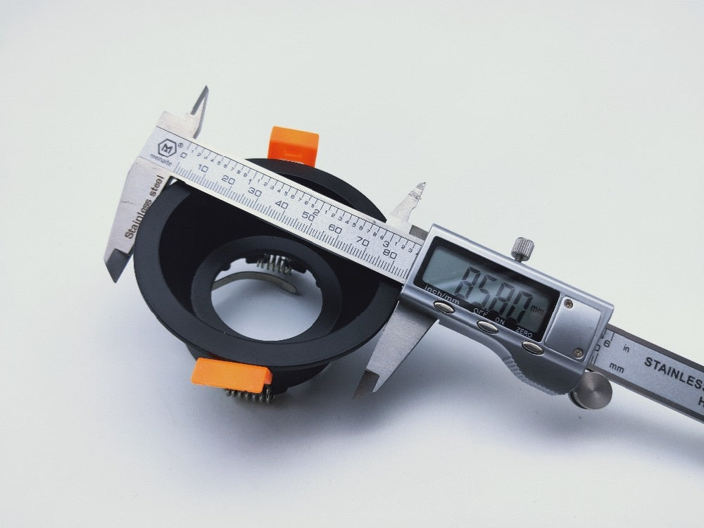 Round GU10 Recessed Downlight Replacement Kit Black MR16 Fitting Mounting Ceiling Spot Lights Frame GU5.3 Lamp Socket Holder