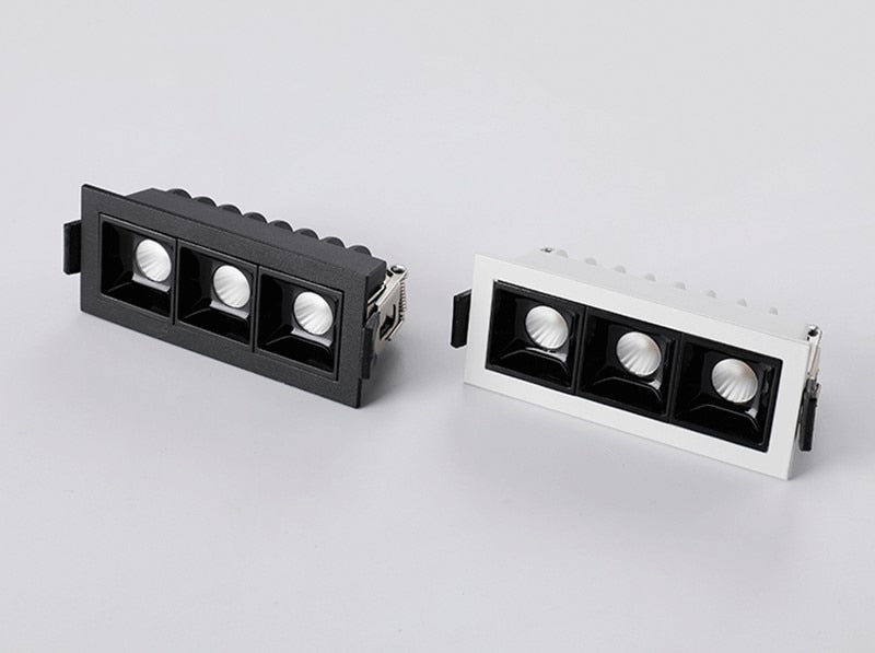 Square dimming 2W/4W/6W/10W/20W/30W LED spotlight line light bar creative linear long strip living room corridor light downlight