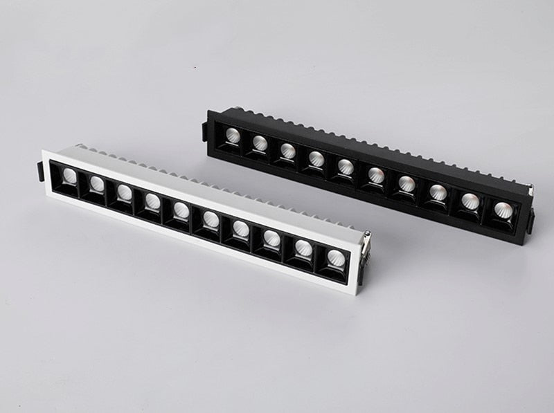 Square dimming 2W/4W/6W/10W/20W/30W LED spotlight line light bar creative linear long strip living room corridor light downlight