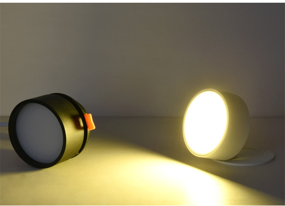 DBF Angle Adjustable Recessed Downlight Dimmable 7W 10W 12W Frosted Lens Ceiling Spot Light for Pictures Background AC110V 220V