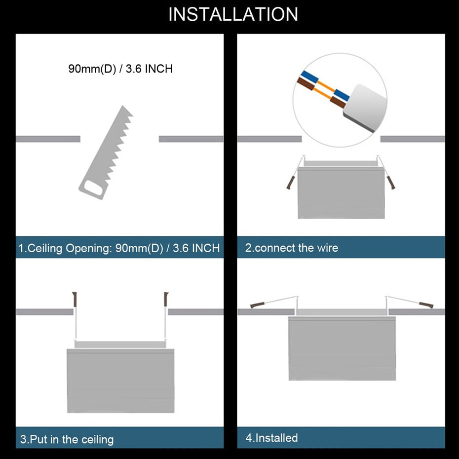 DBF Angle Adjustable Recessed Downlight Dimmable 7W 10W 12W Frosted Lens Ceiling Spot Light for Pictures Background AC110V 220V