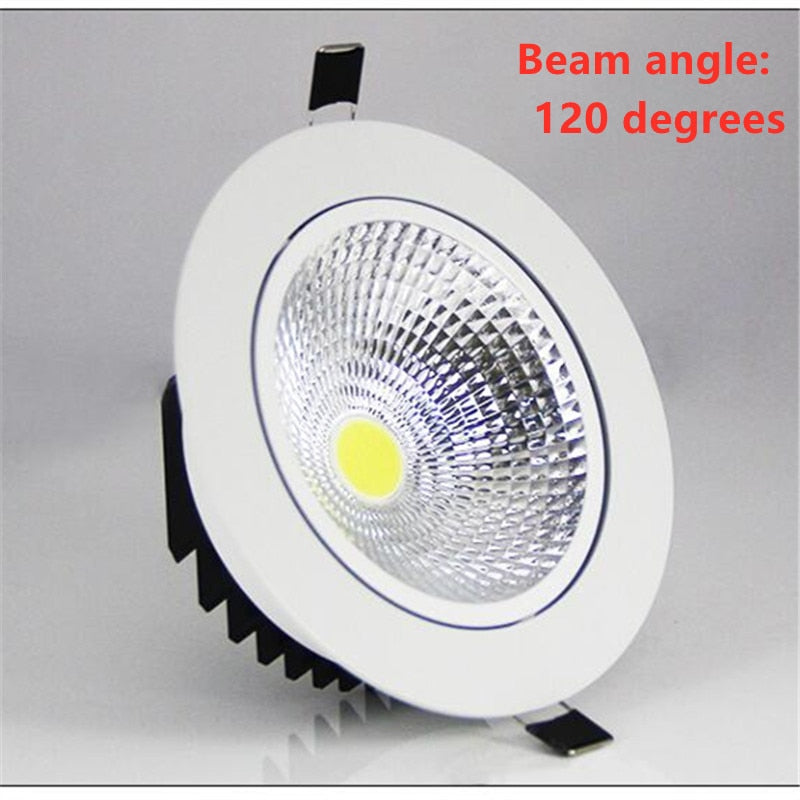 Dimmable Recessed LED Downlight AC85-265V 18W 15W 12W 9W 7W 5W LED COB Spot Light Ceiling Lamp Aluminum Round LED Panel Light