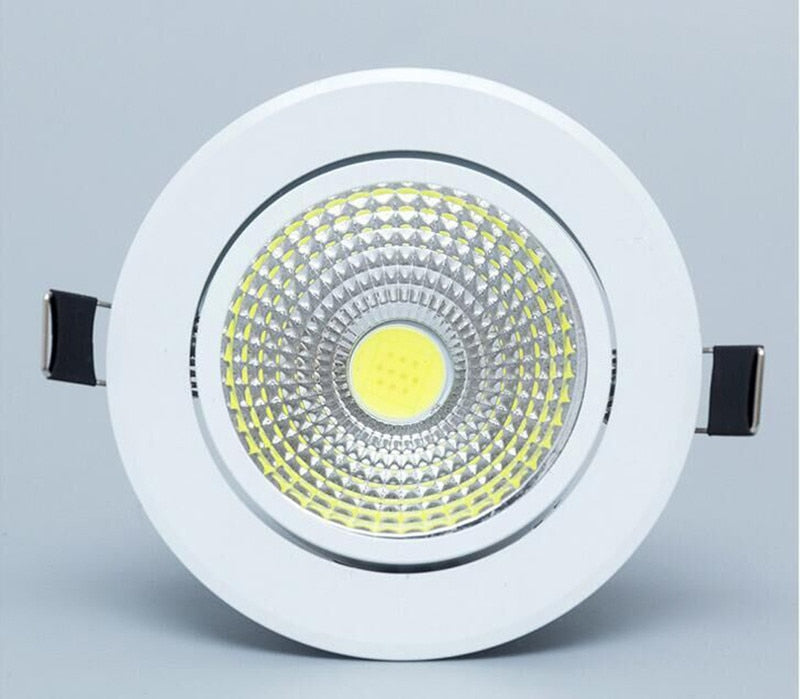 Dimmable Recessed LED Downlight AC85-265V 18W 15W 12W 9W 7W 5W LED COB Spot Light Ceiling Lamp Aluminum Round LED Panel Light