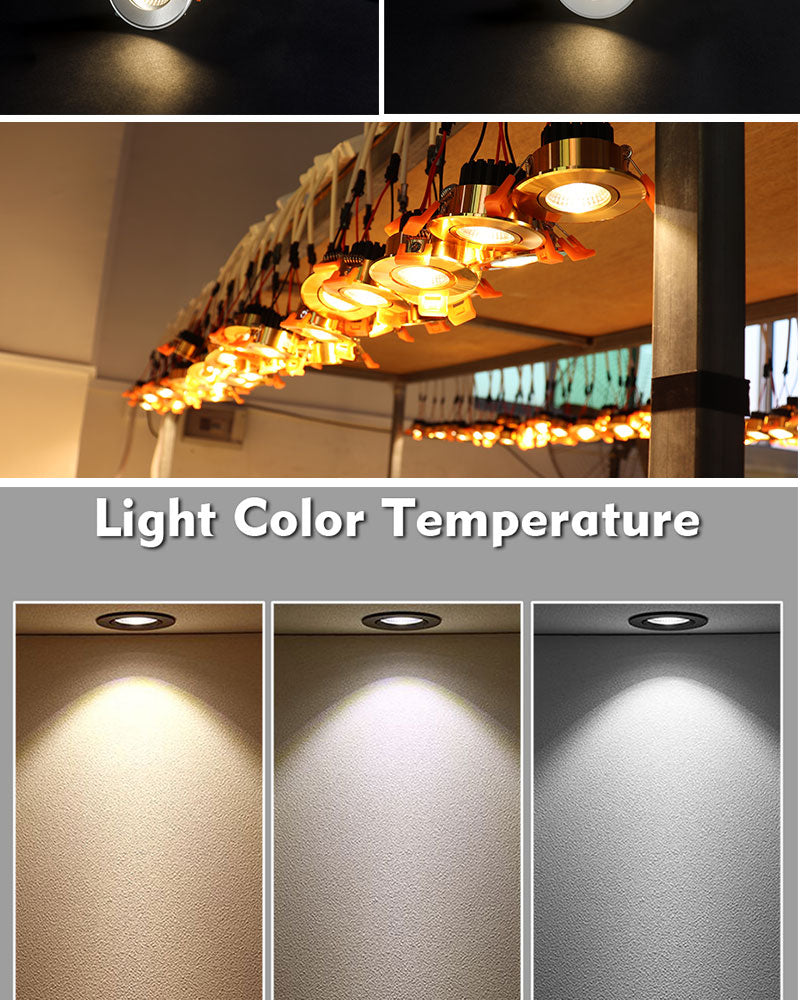 Adjustable Angle Dimmable LED COB Downlight 3W 5W Recessed Ceiling Lamp AC110V 220V Downlight Spot Light Home Decor
