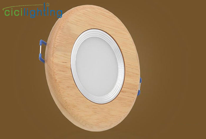 Ring Solid Wood led Downlight 3W 5W 7W led Recessed Lights LED Ceiling Spotlights Industrial Office Living Room Background Lamp