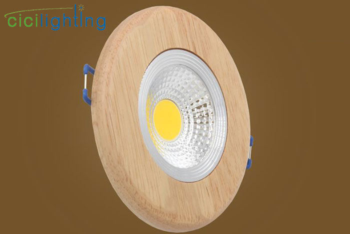 Ring Solid Wood led Downlight 3W 5W 7W led Recessed Lights LED Ceiling Spotlights Industrial Office Living Room Background Lamp