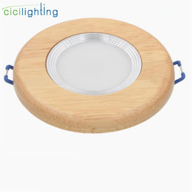 Ring Solid Wood led Downlight 3W 5W 7W led Recessed Lights LED Ceiling Spotlights Industrial Office Living Room Background Lamp