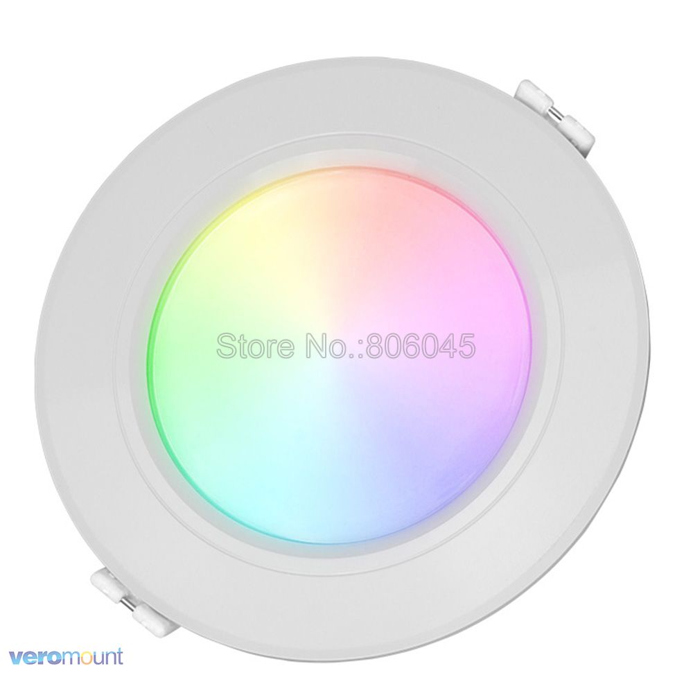 FUT068 Milight 2.4G 6W RGB+CCT LED Downlight 85V-265V LED Round Dimmable Reccessed LED Light with 2.4G 4zone Remote Support Wi-Fi