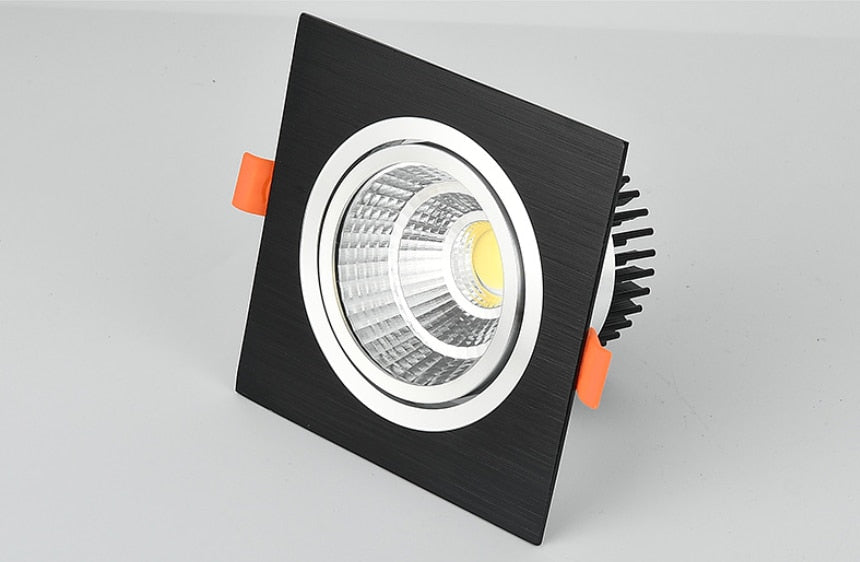 Recessed Square Dimmable LED Downlights 7W 9W 12W 15W 18W COB LED Ceiling Lamp Warm/Cold White LED Spot Lights Indoor Lighting