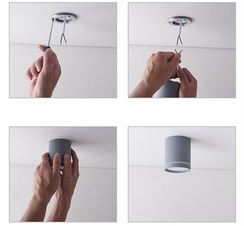 Dimmable Cylinder Led Downlight Surface 9W 12W 18W COB LED Ceiling Spot Lights AC220V LED Background Lamps Indoor Lighting Spot