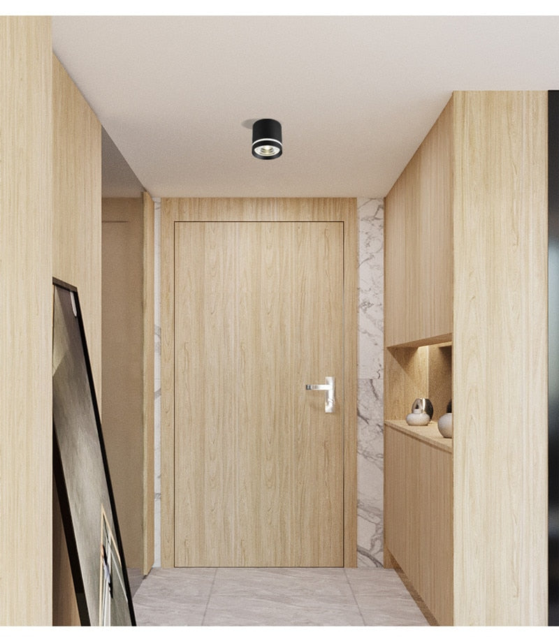 Dimmable Cylinder Led Downlight Surface 9W 12W 18W COB LED Ceiling Spot Lights AC220V LED Background Lamps Indoor Lighting Spot